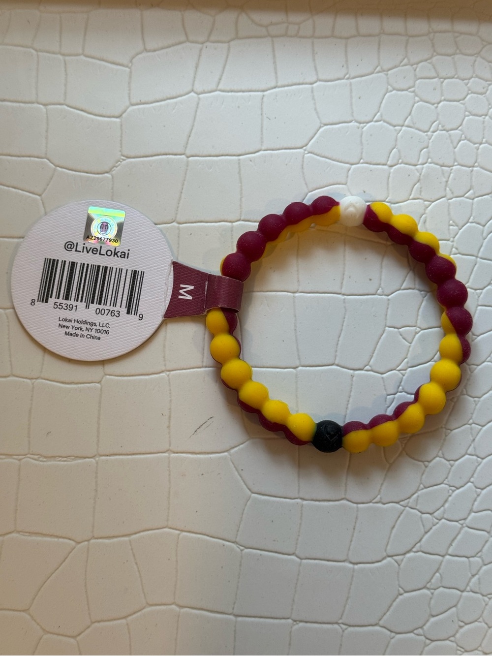 NWT! Lokai Arizona State University Maroon & Gold Balance Bracelet - Picture 3 of 7